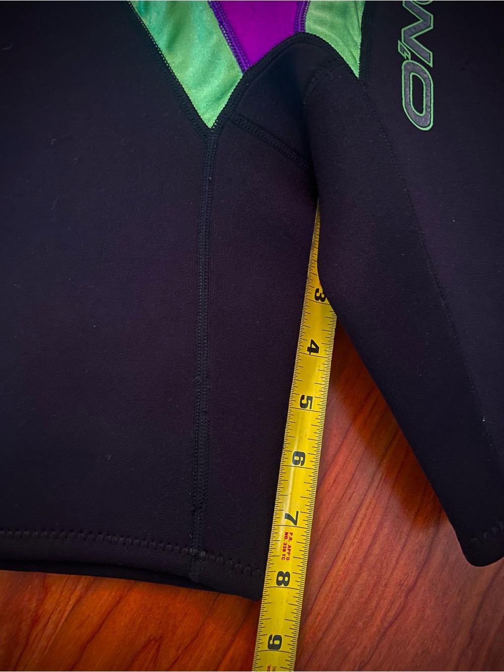 Vintage 90s O'Neill Wetsuit Shorty Springsuit Surf Neon Green Purple Women’s 6 - Picture 12 of 12